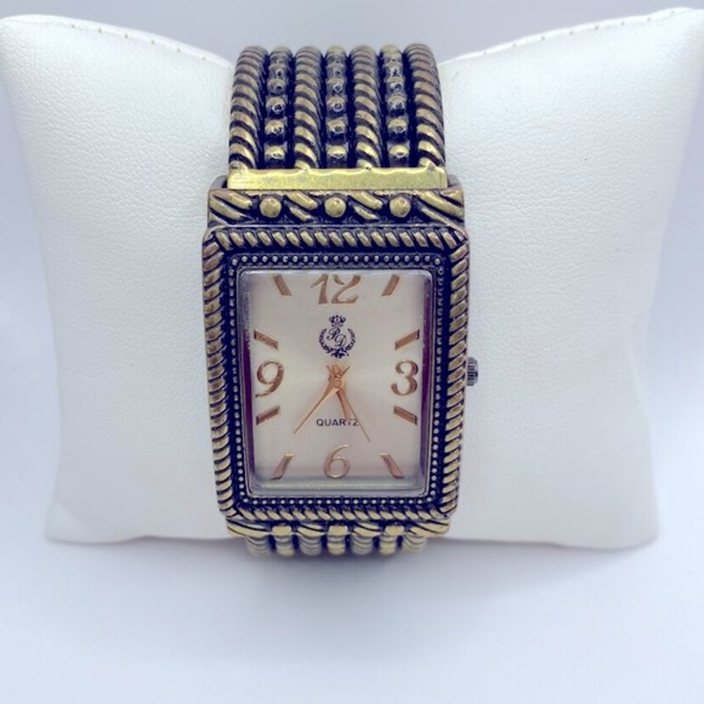 Working! Vintage Premier Designs Cuff Bracelet Watch